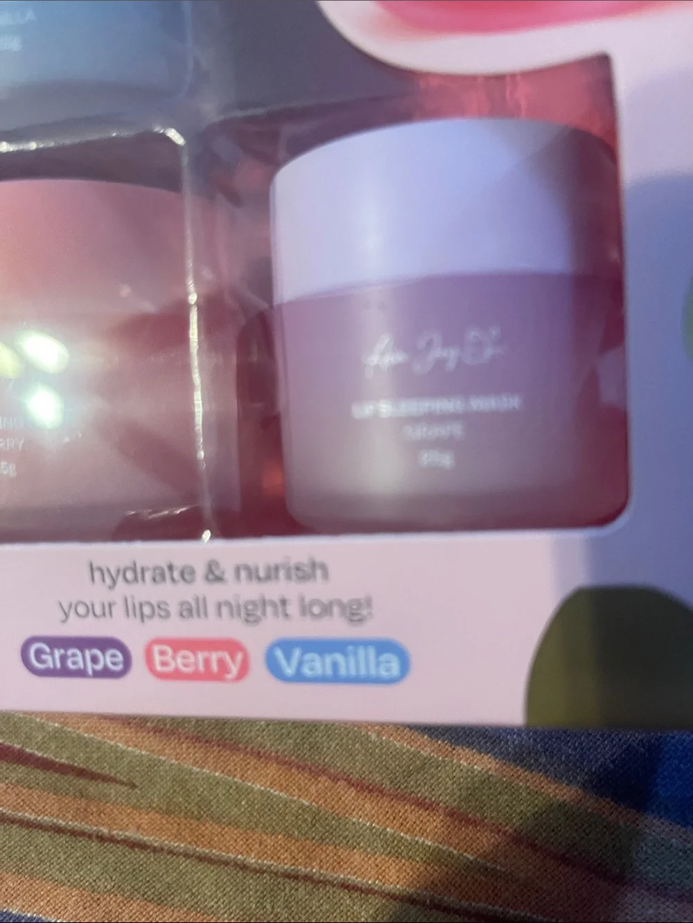 Ava Joy Dreamy Lip Kit — Berry, Grape & Vanilla Hydrating Masks